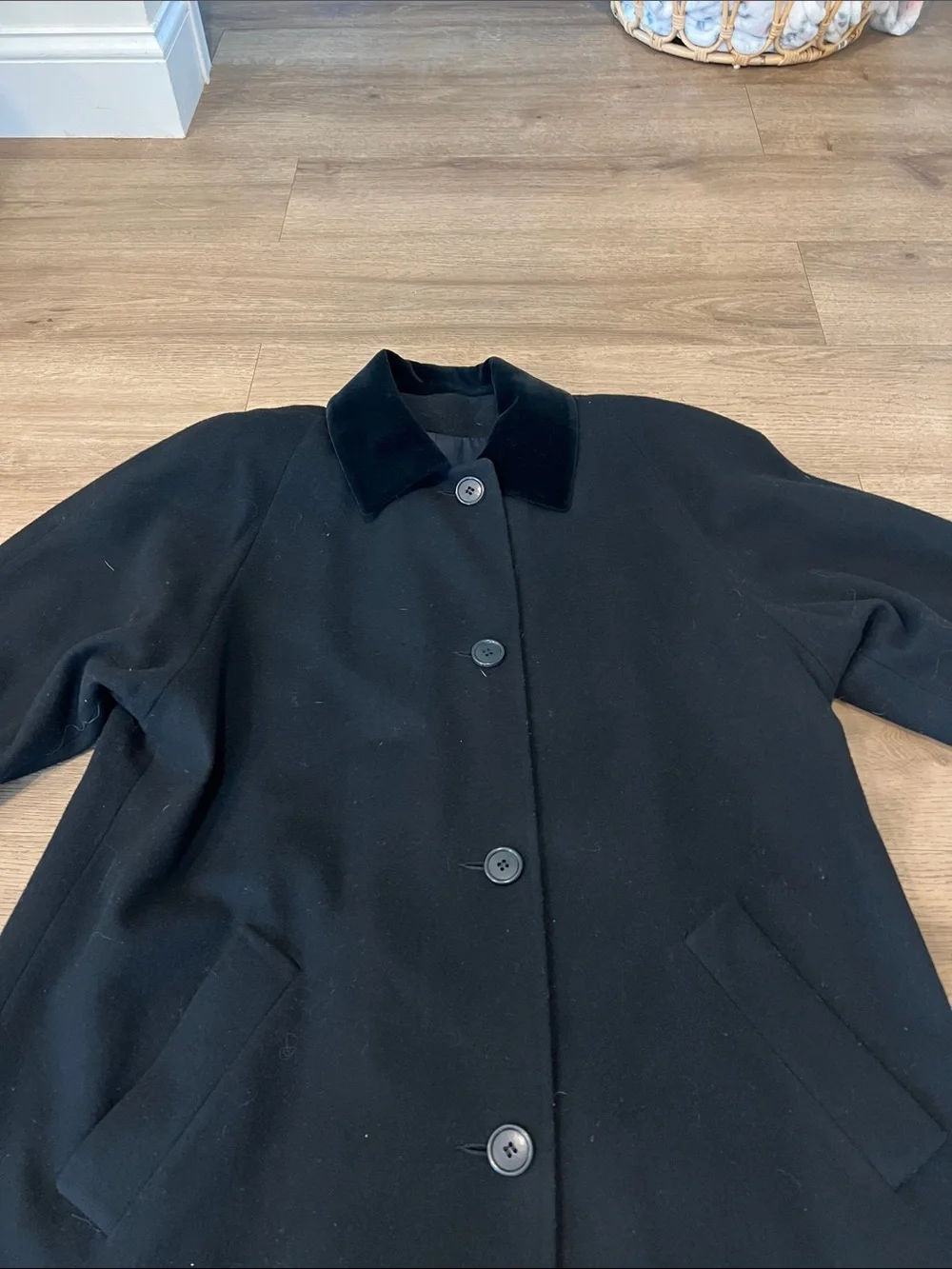 Vintage Jones New York 100% Wool Button-Front Coat Womens 12